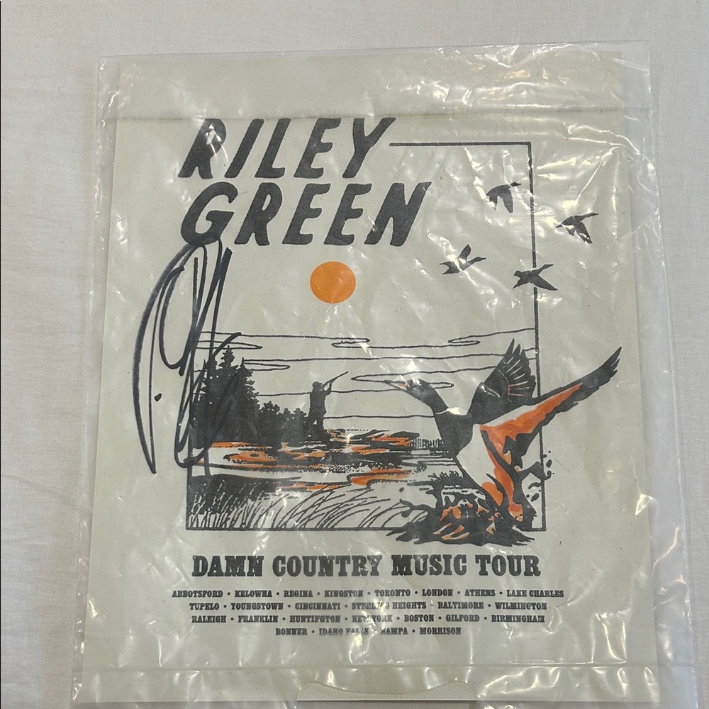 Riley Green Signed Tour Schedule